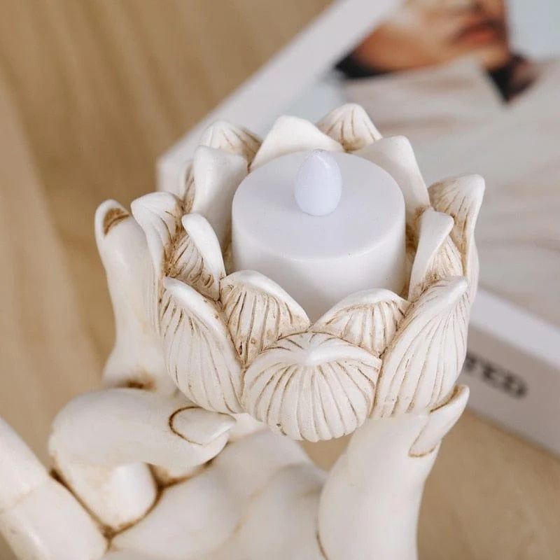 Lotus Buddha Hand Candle Holder - Glova