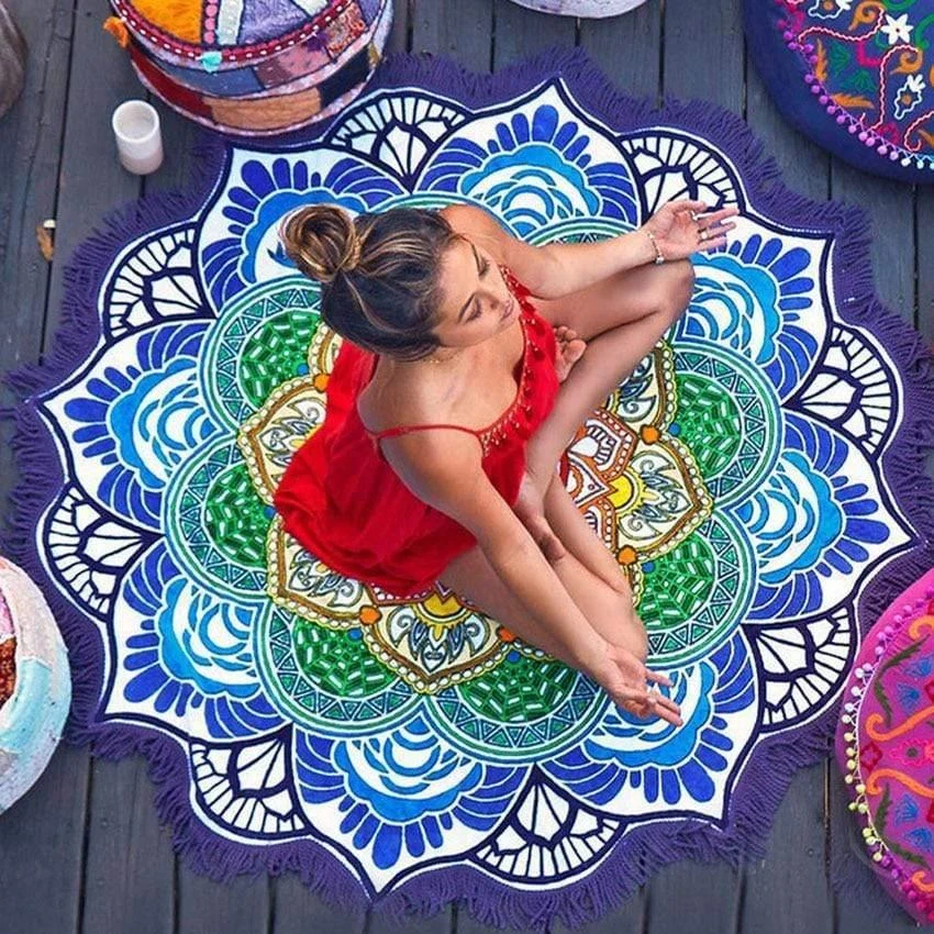 Lotus Mandala Round Mat - Glova