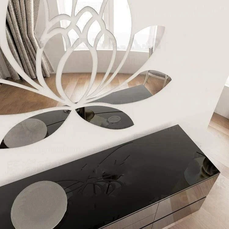 Lotus Mirror Wall Decal - Glova