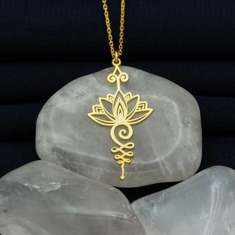 Lotus Unalome Yoga Necklace - Glova