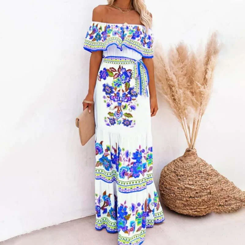 Luana Off Shoulder Maxi Dress - Glova