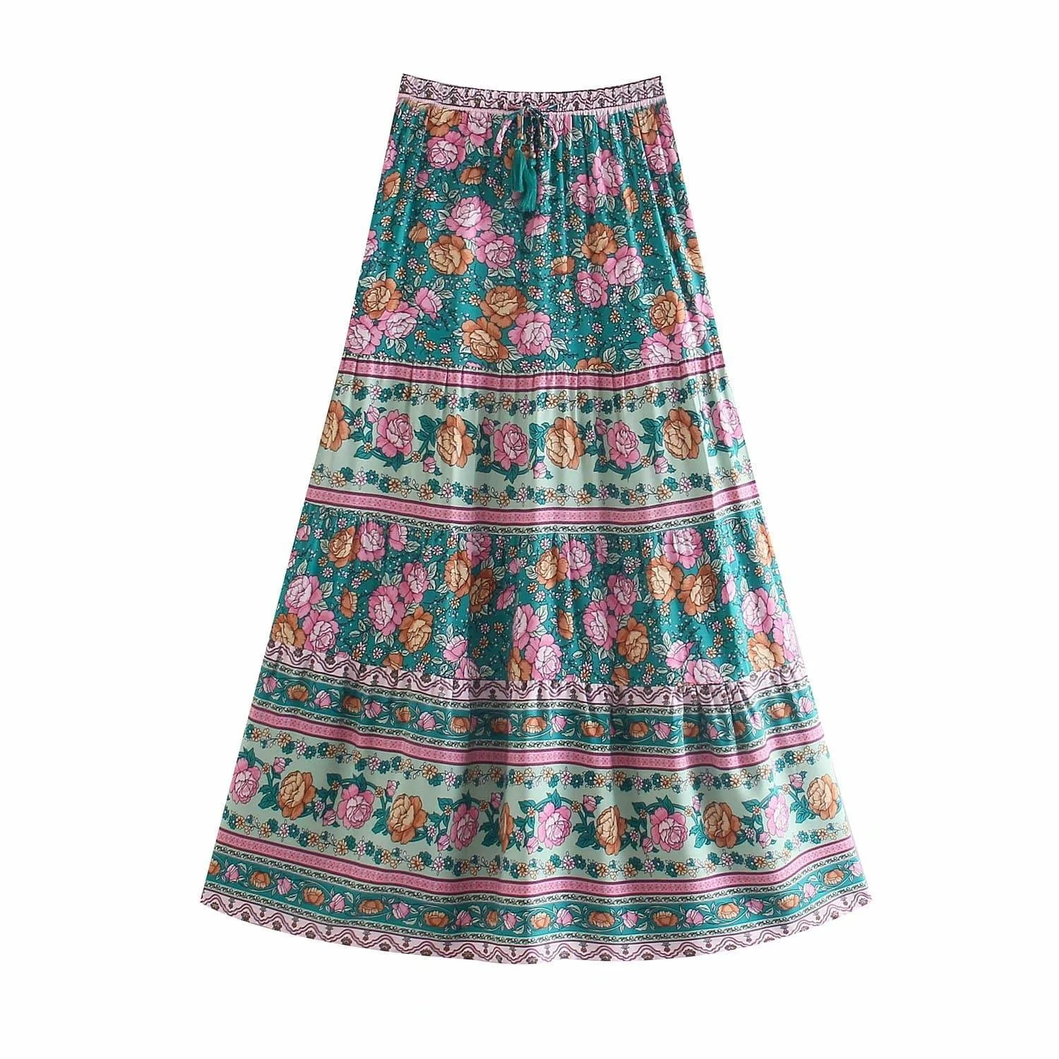 Lurdes Maxi Skirt in Green - Glova