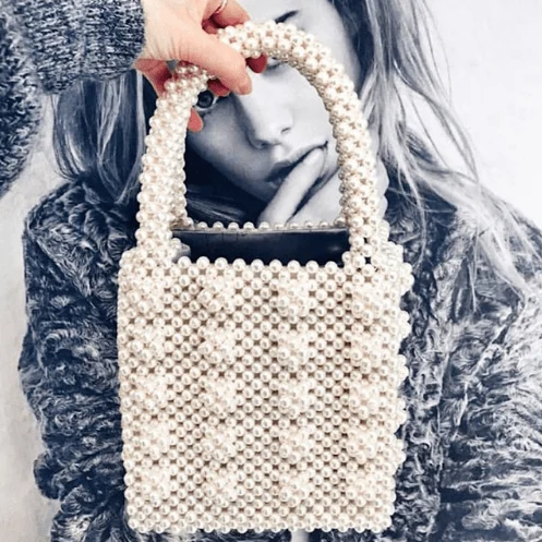 Luxe Pearl Beads Mini Tote - 5 Colors - Glova