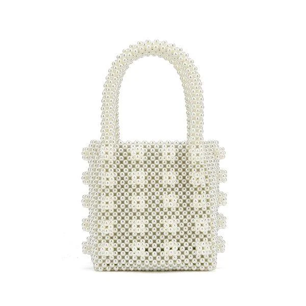 Luxe Pearl Beads Mini Tote - 5 Colors - Glova