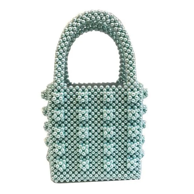 Luxe Pearl Beads Mini Tote - 5 Colors - Glova