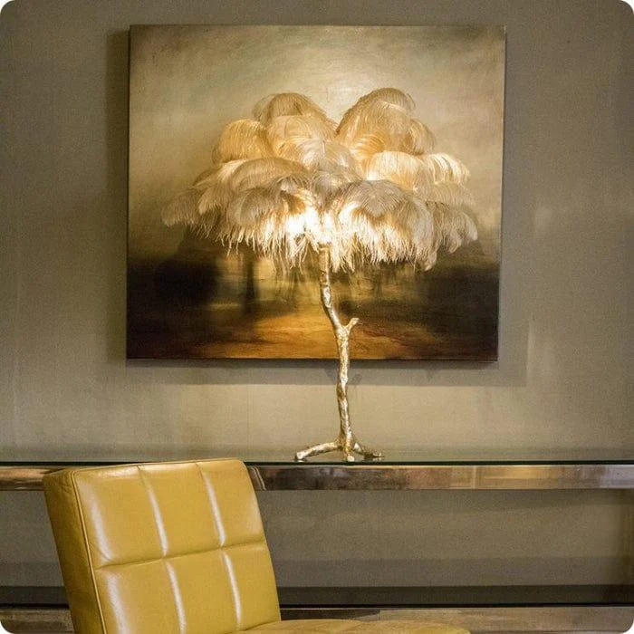 Luxurious Feather Floor Lamp - Glova