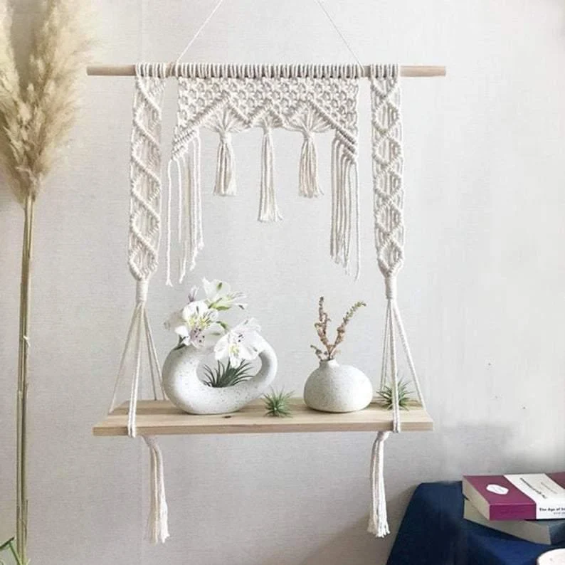 Macrame Hanging Shelf - Glova