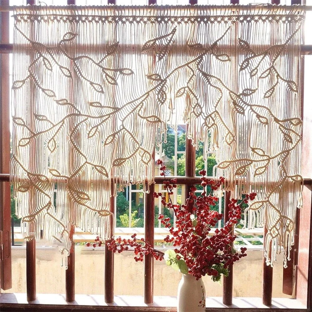 Macrame Leaf Curtain - Glova