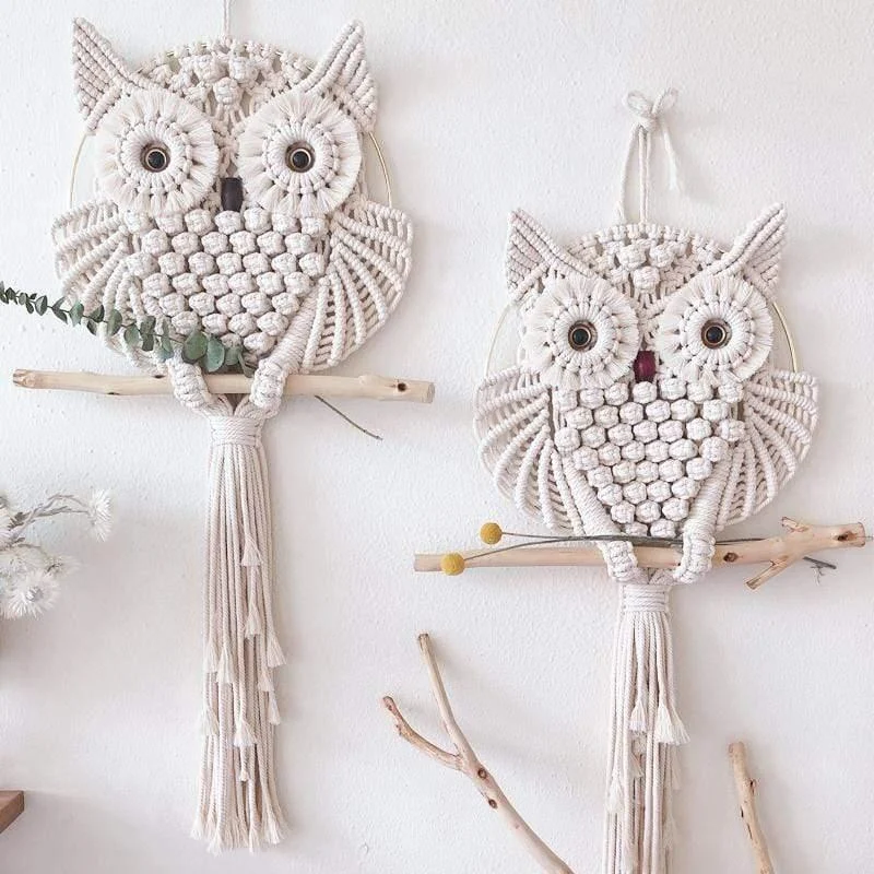 Macrame Owl Wall Hanging - Glova