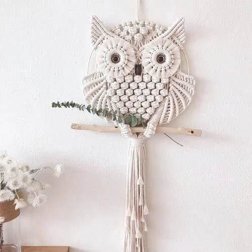 Macrame Owl Wall Hanging - Glova