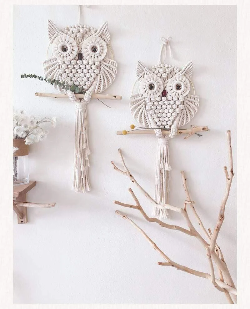 Macrame Owl Wall Hanging - Glova