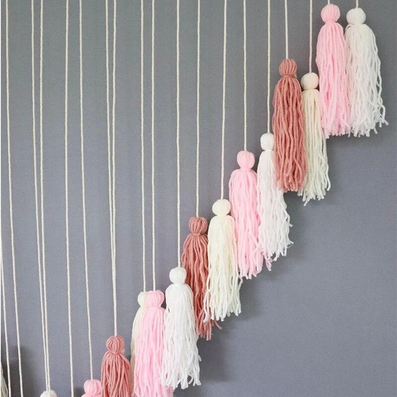 Macramé Wall Deco With Wood Beads - Glova