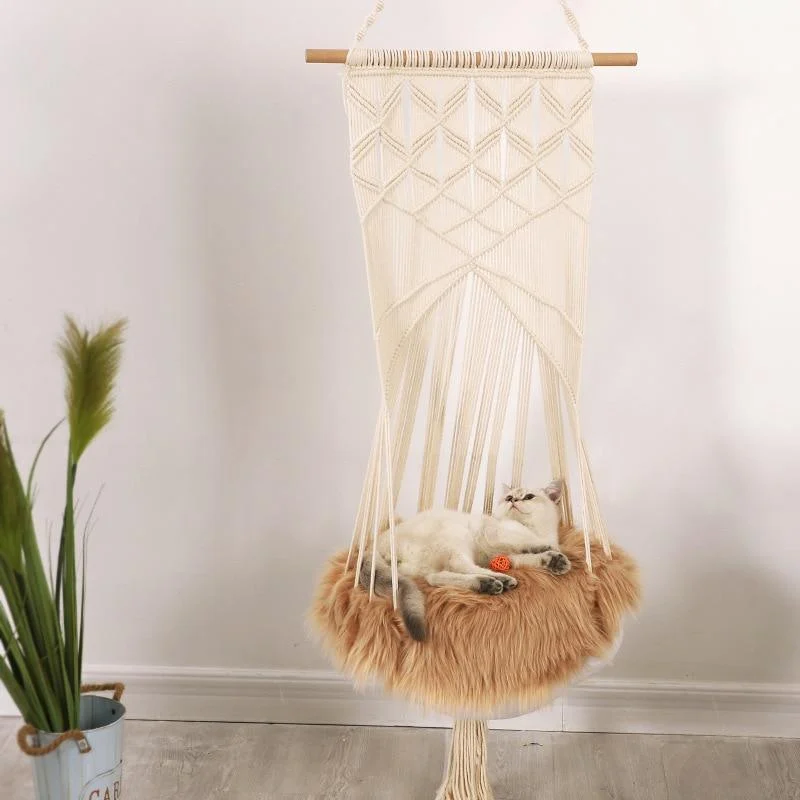 Macrame Wall Hanging Cat Bed - Glova