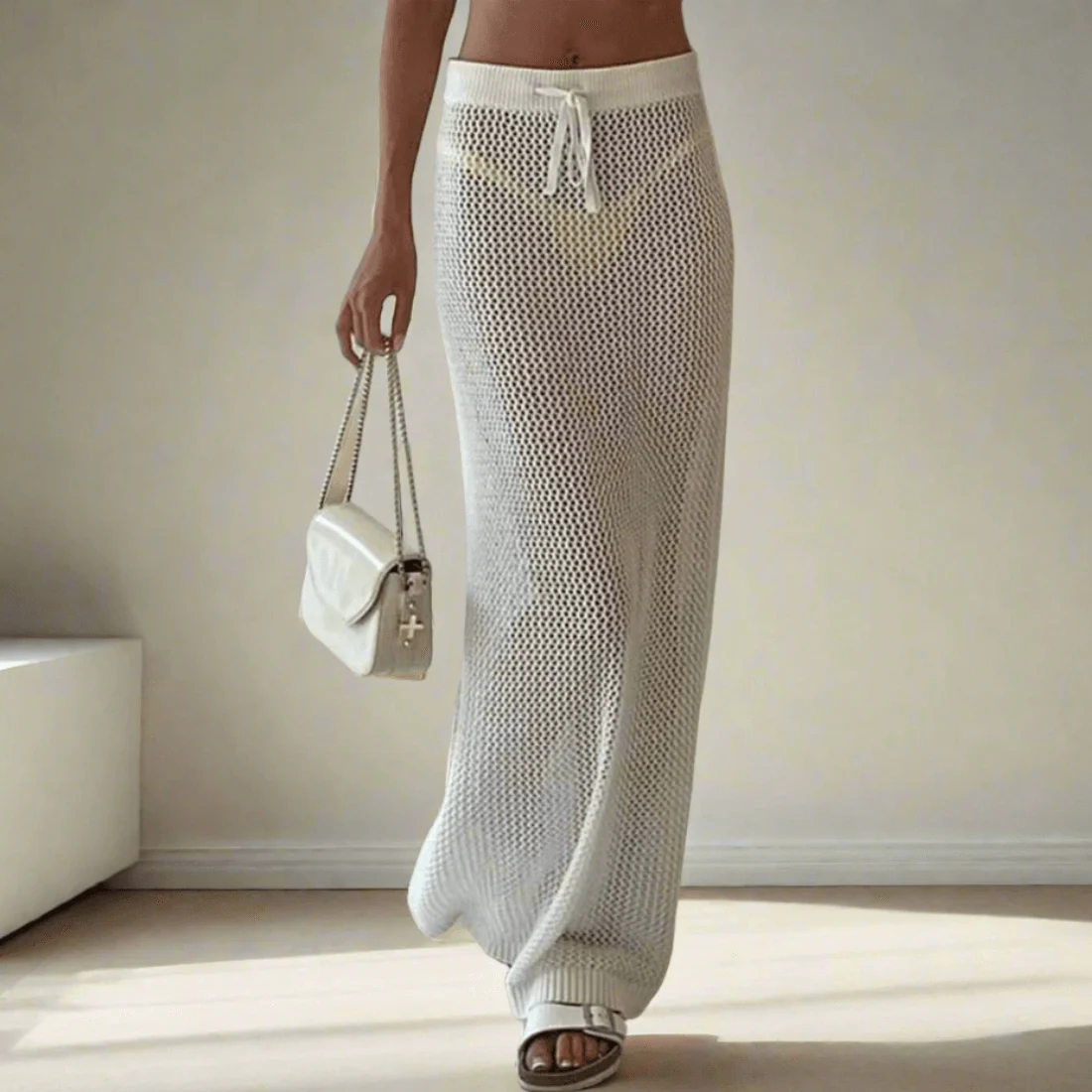 Madrid Mesh Knit Maxi Skirt - Glova