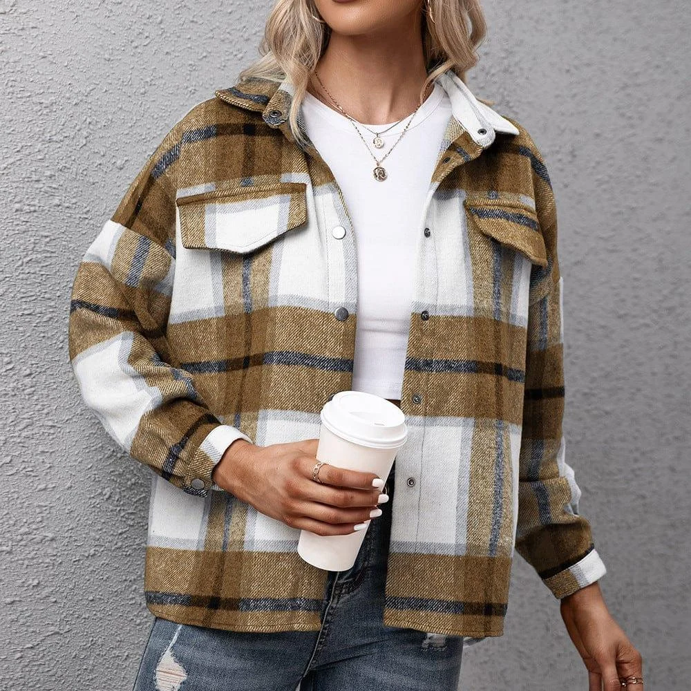 Maelys Plaid Shacket - Glova