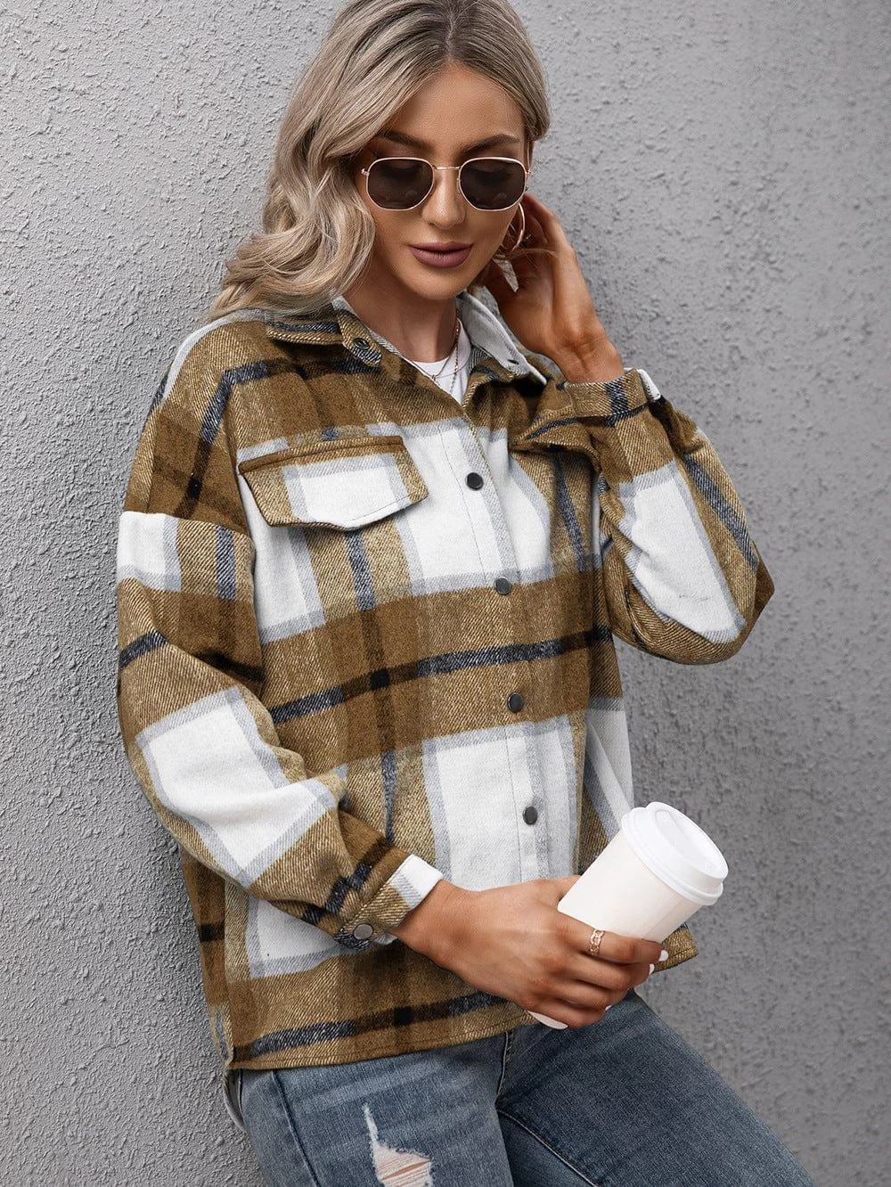 Maelys Plaid Shacket - Glova