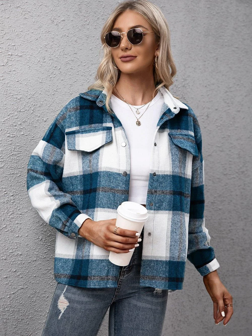 Maelys Plaid Shacket - Glova