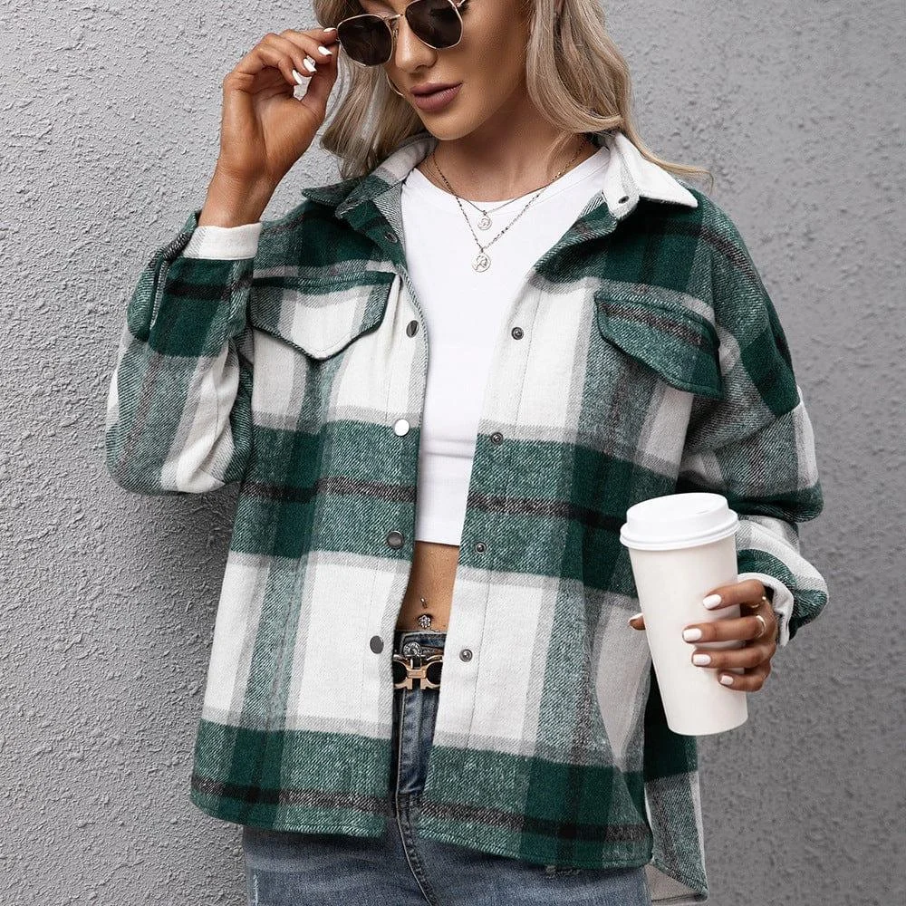 Maelys Plaid Shacket - Glova