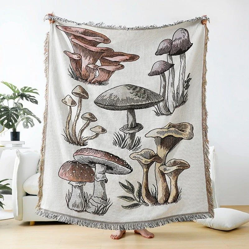 Magic Mushroom Throw Blanket - Glova