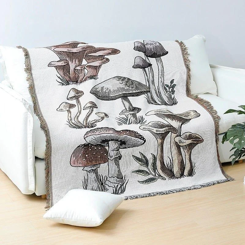 Magic Mushroom Throw Blanket - Glova