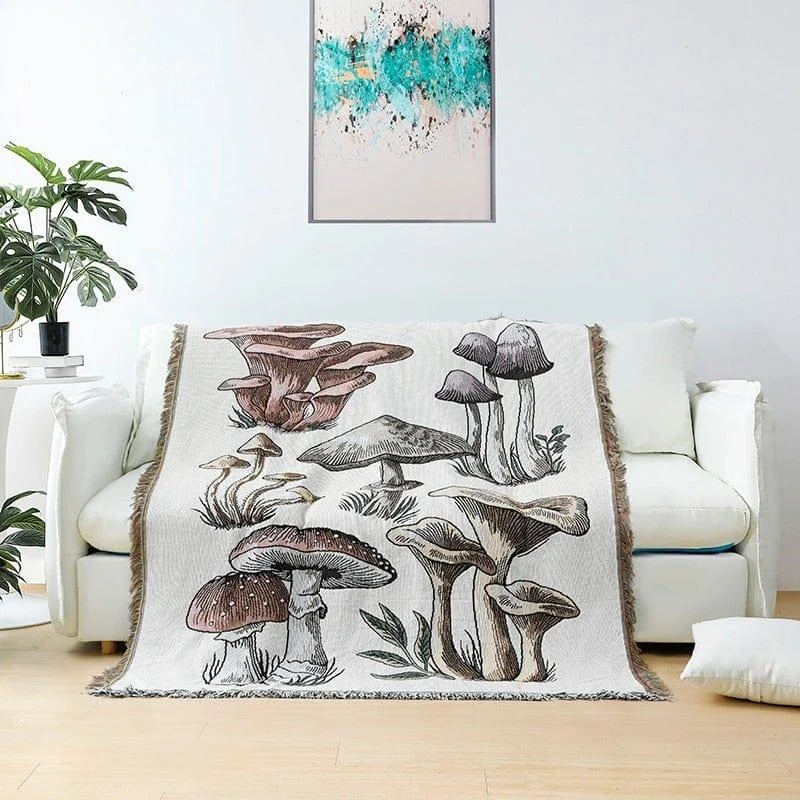 Magic Mushroom Throw Blanket - Glova