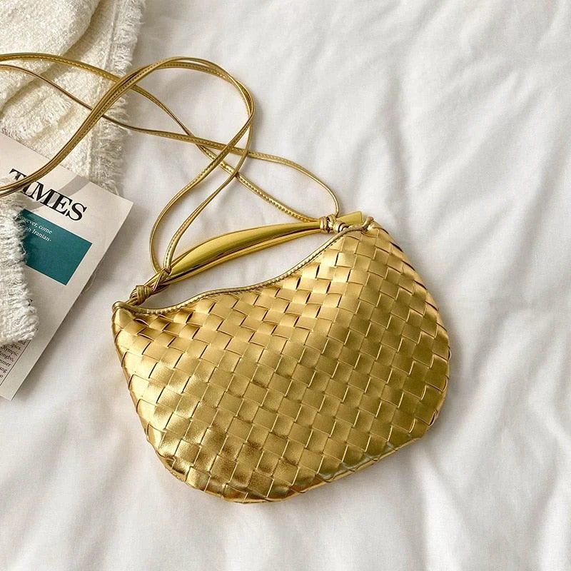 Mairi Woven Golden Bar Mini Tote - Glova