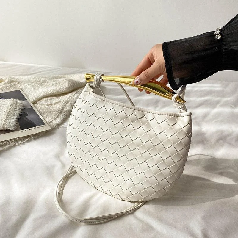 Mairi Woven Golden Bar Mini Tote - Glova