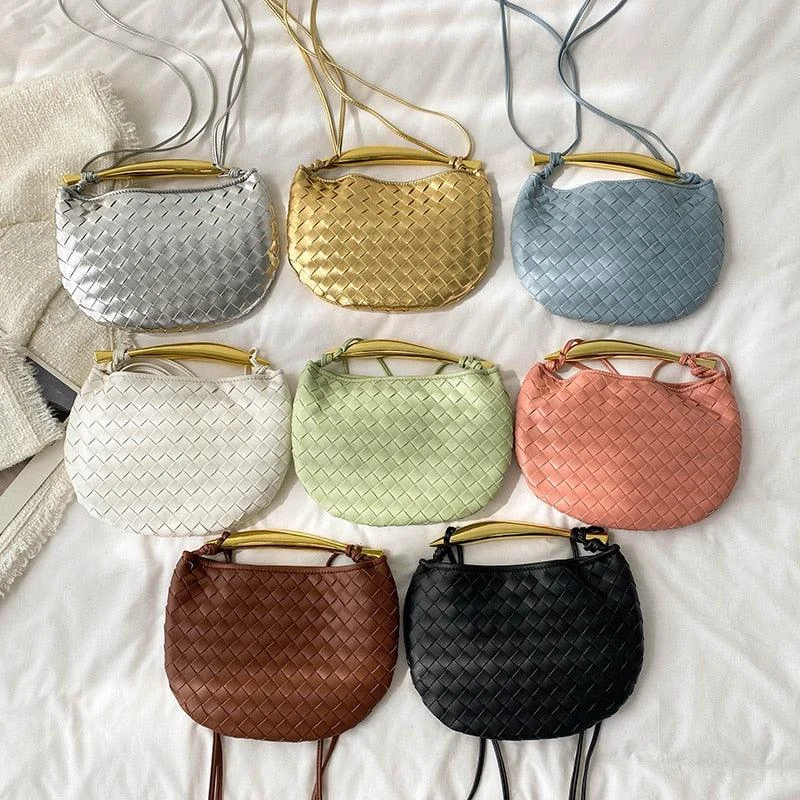 Mairi Woven Golden Bar Mini Tote - Glova