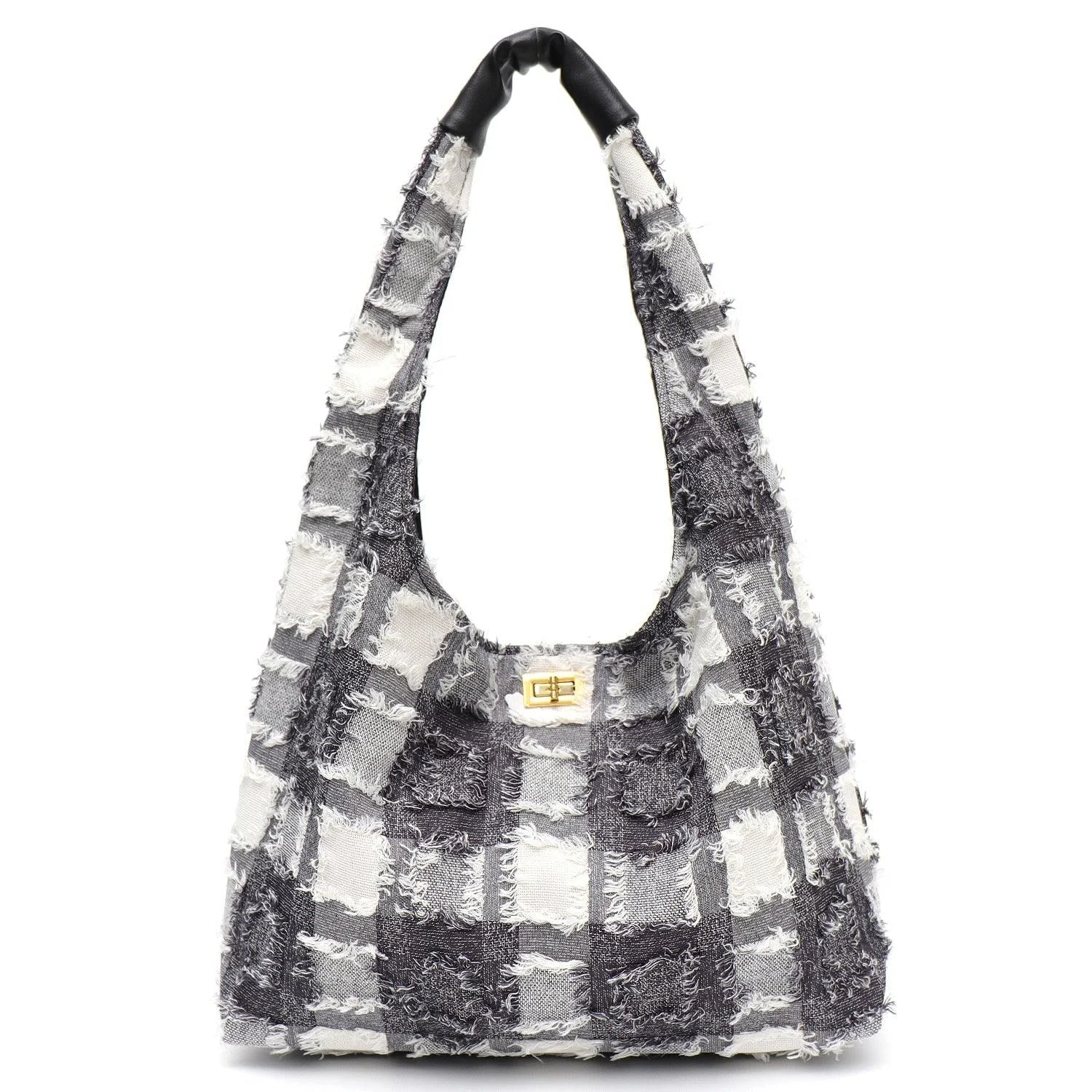 Maja Frayed Tweed Look Hobo Bags - 3 Colors - Glova