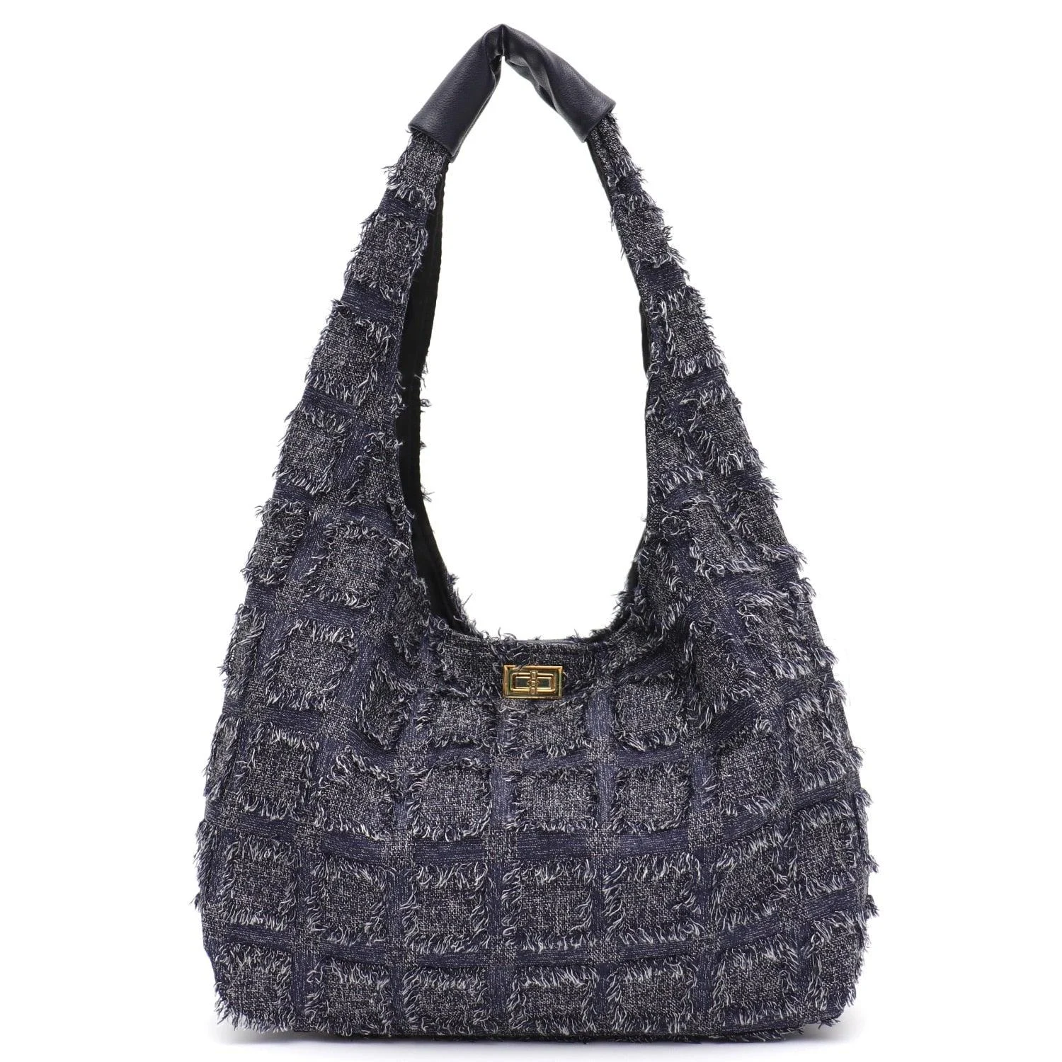 Maja Frayed Tweed Look Hobo Bags - 3 Colors - Glova