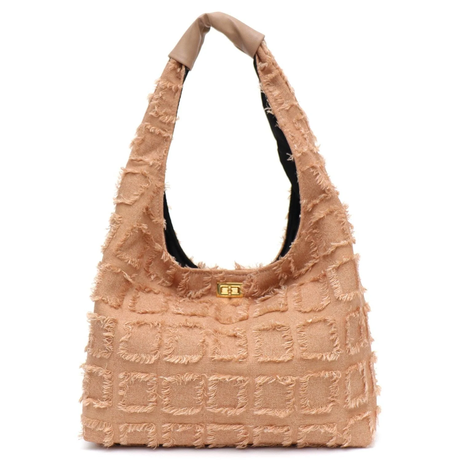 Maja Frayed Tweed Look Hobo Bags - 3 Colors - Glova