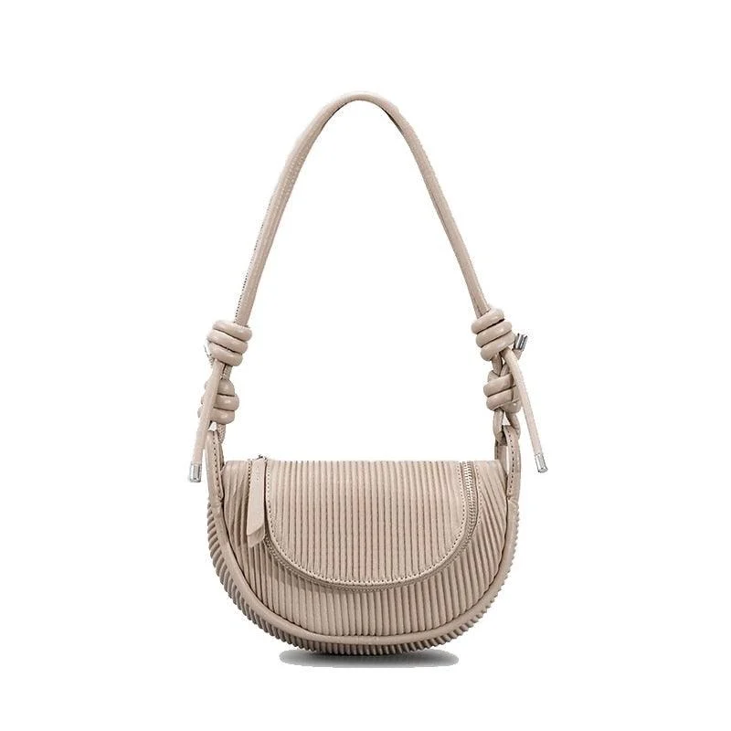 Malina Pleated Half Moon Saddle Bag - 6 Colors - Glova