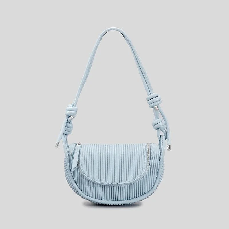 Malina Pleated Half Moon Saddle Bag - 6 Colors - Glova