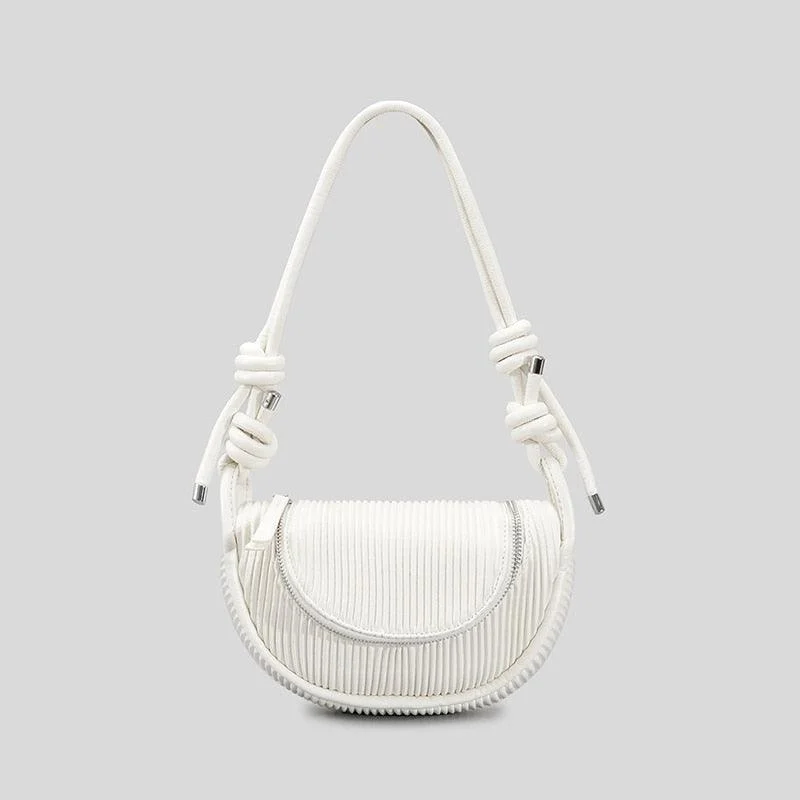 Malina Pleated Half Moon Saddle Bag - 6 Colors - Glova