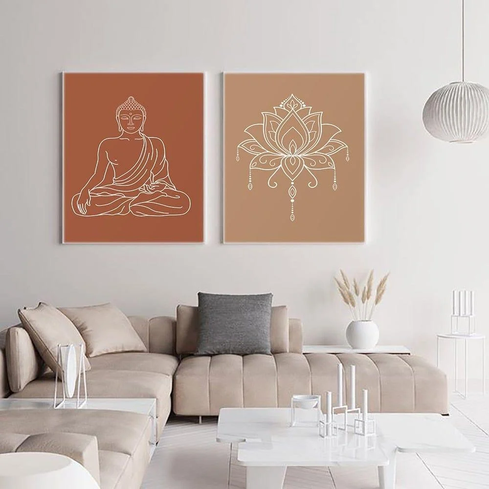 Mandala Buddha Lotus Canvas Posters - Glova