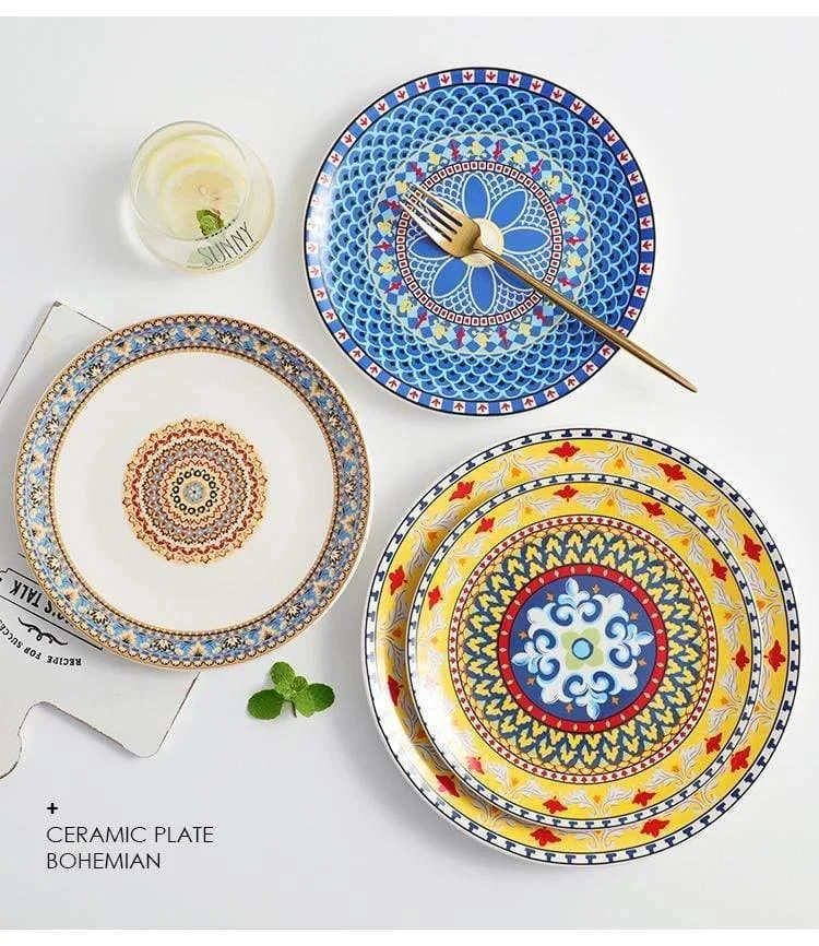 Mandala Ceramic Plates - Glova