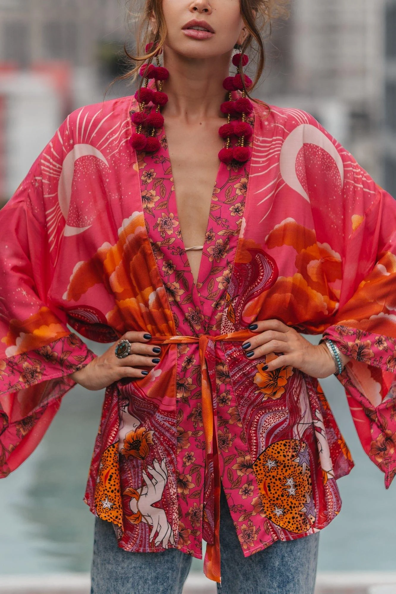 Mane Kimono in Pink - Glova