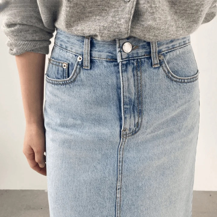 Marah Casual Denim Skirts - Glova