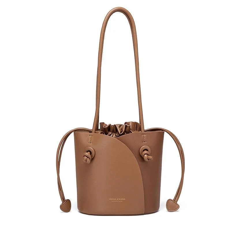 Marcelle Vintage Bucket Shoulder Bag - 2 Colors - Glova