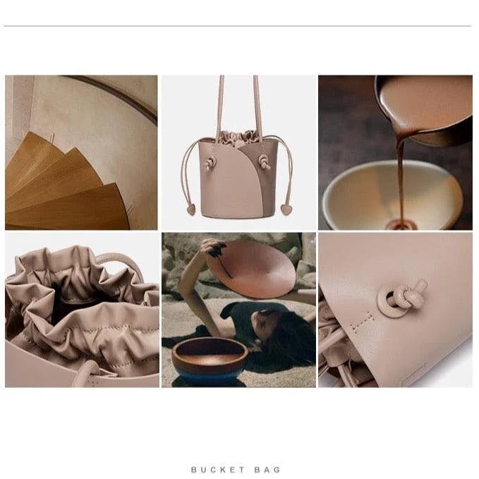 Marcelle Vintage Bucket Shoulder Bag - 2 Colors - Glova