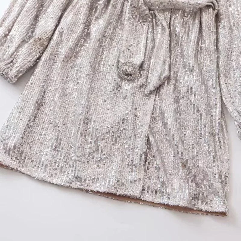 Marea Glitter Sequin Kimono Cardigan Mini Dress - Glova