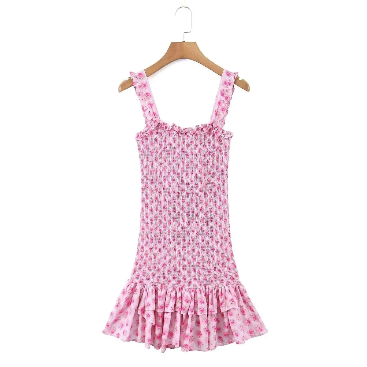 Margie Shirring Smocked Floral Dress - 2 Colors - Glova