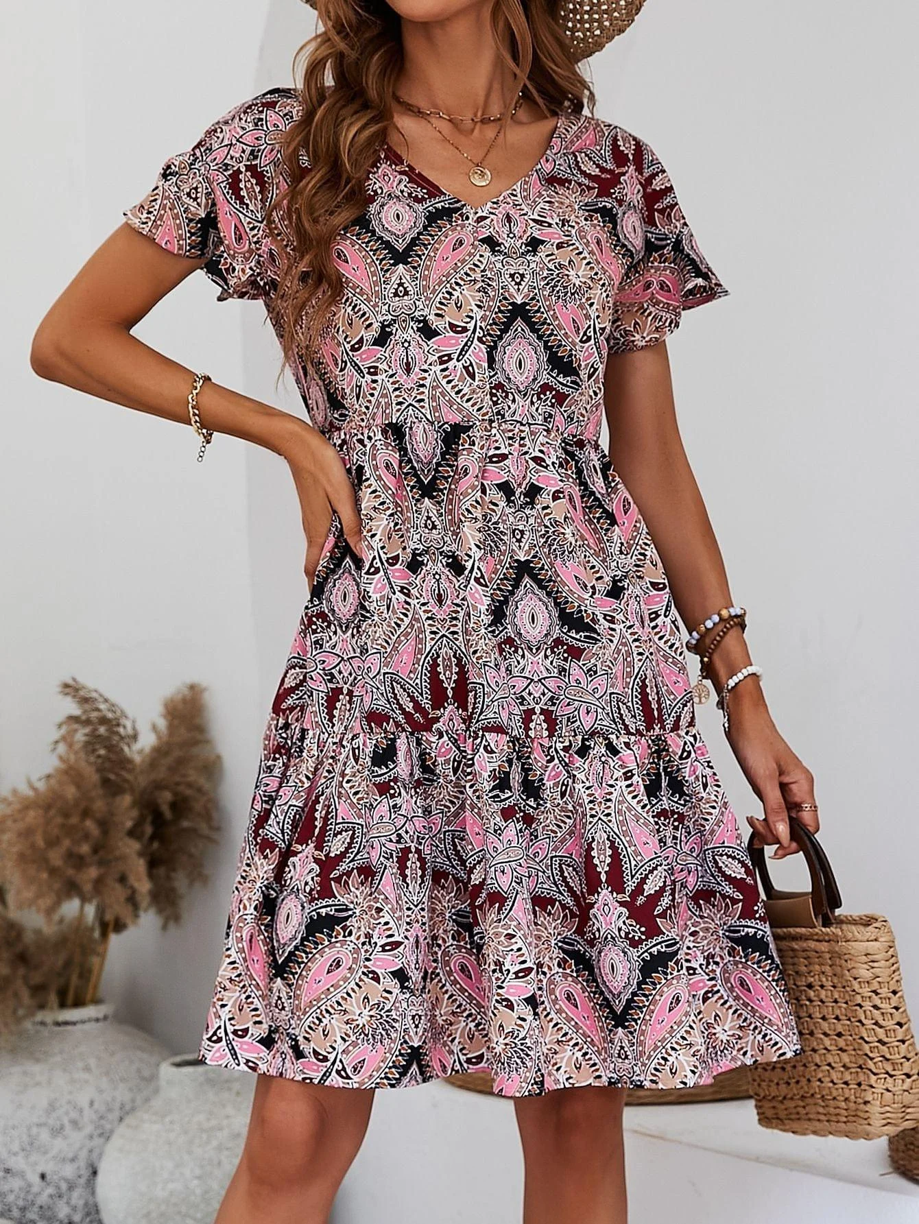 Marigold Boho Midi Dress - Glova