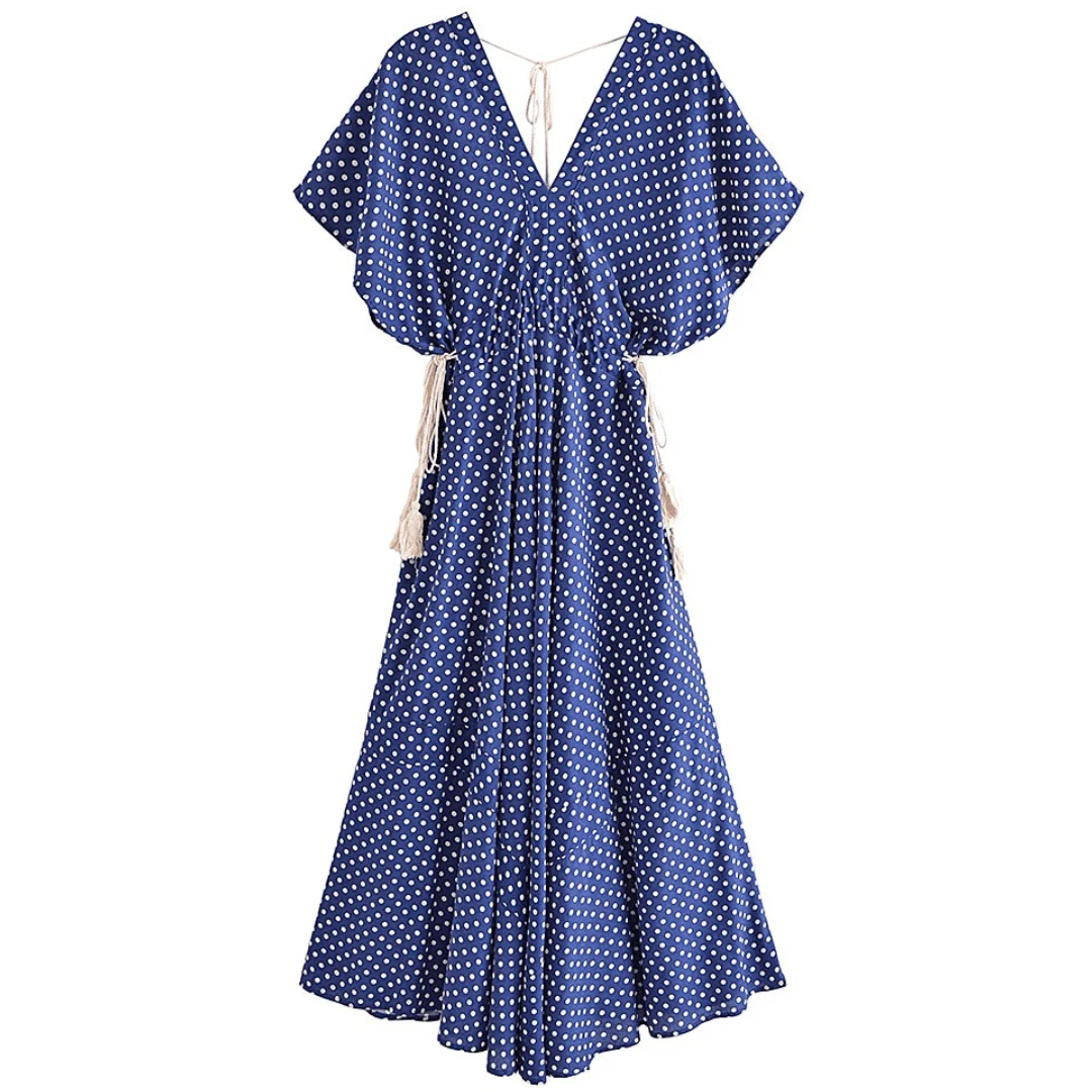 Marin Polka Dot Maxi Dress - Glova