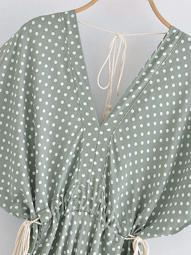 Marin Polka Dot Maxi Dress - Glova