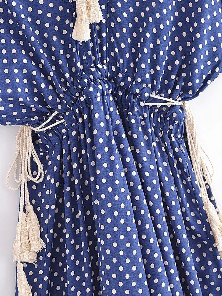 Marin Polka Dot Maxi Dress - Glova