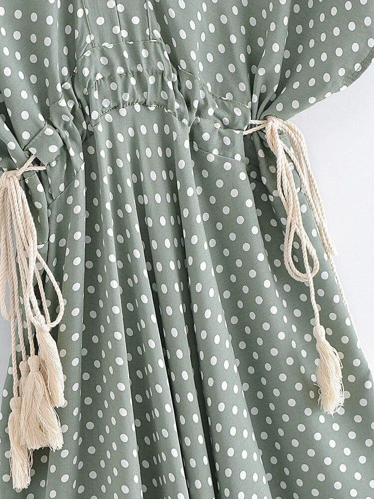 Marin Polka Dot Maxi Dress - Glova