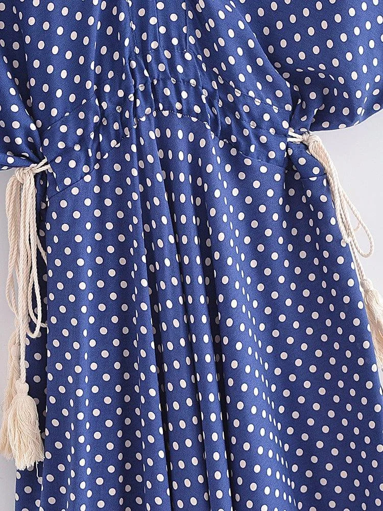 Marin Polka Dot Maxi Dress - Glova