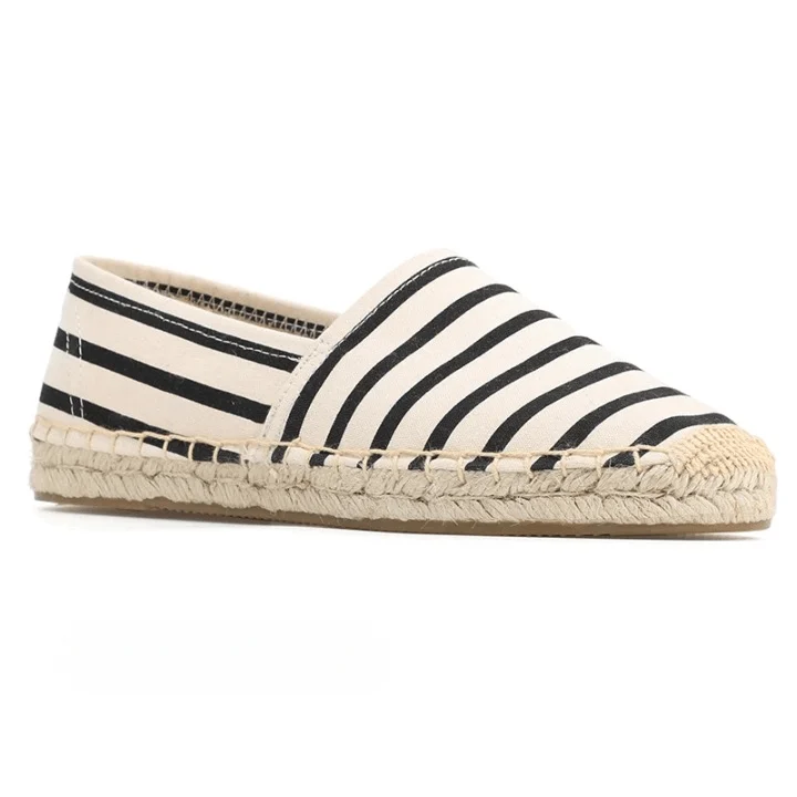 Marinière Breton Stripe Espadrille Flats - Glova