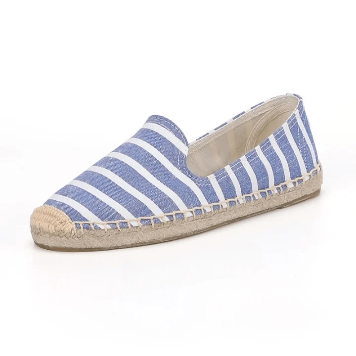 Marinière Breton Stripe Espadrille Flats - Glova